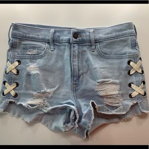 Hollister high rise denim shorts
